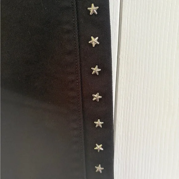 HUDSON Jeans Luna Mid Rise Black Metal Stars Denim Skinny Ankle Sz 29 - Picture 4 of 12